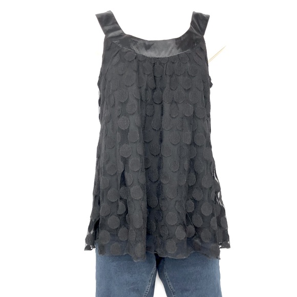 A. Byer Black Lace Sleeveless Top - Picture 1 of 16